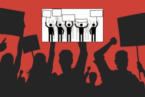 Gram panchayat employees strike