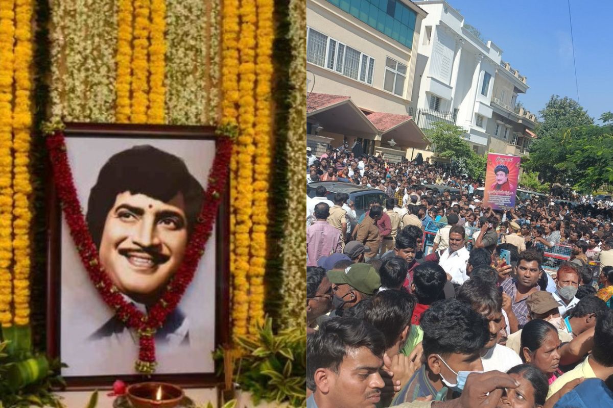 last rites of super star krishna performed with full state honours